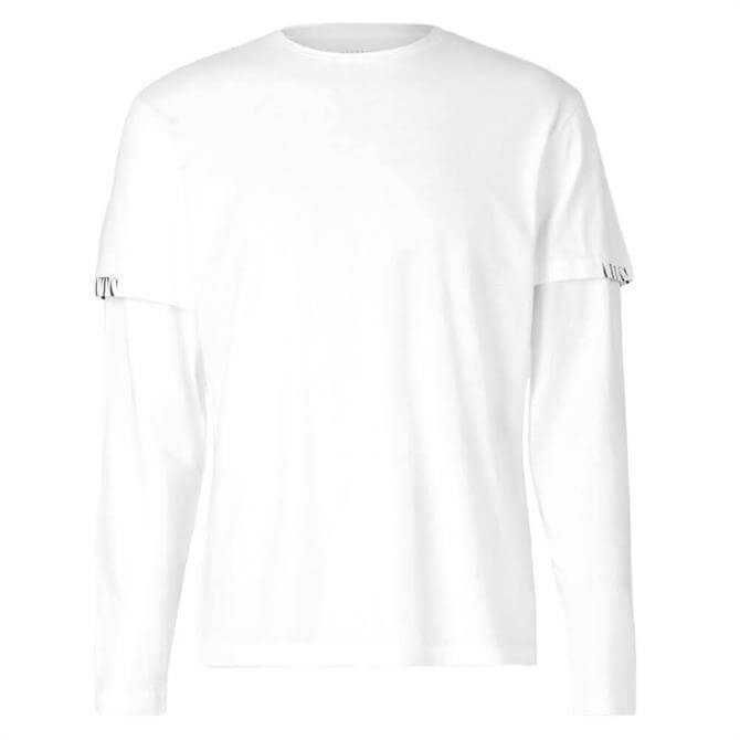 AllSaints Haven White Crew Layered T-Shirt